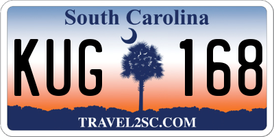 SC license plate KUG168