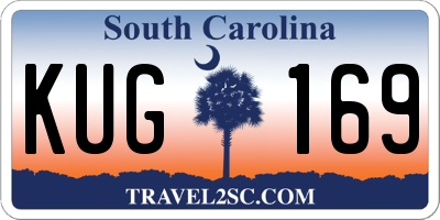 SC license plate KUG169