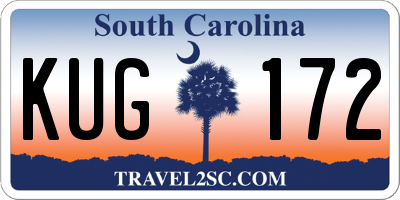 SC license plate KUG172