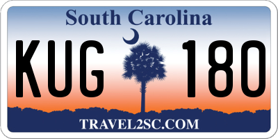 SC license plate KUG180