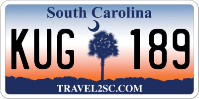 SC license plate KUG189