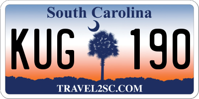 SC license plate KUG190