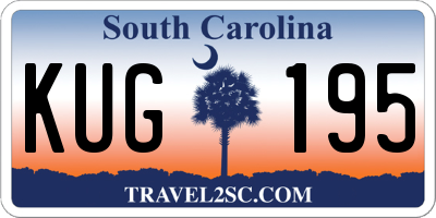 SC license plate KUG195