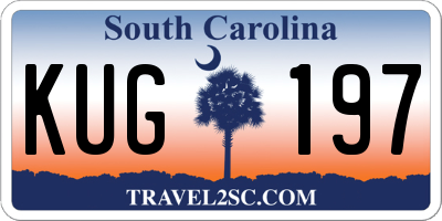 SC license plate KUG197