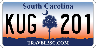 SC license plate KUG201