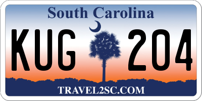 SC license plate KUG204