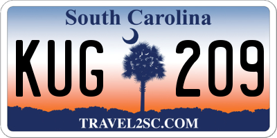 SC license plate KUG209