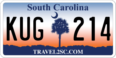 SC license plate KUG214