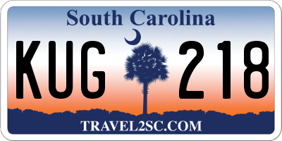 SC license plate KUG218