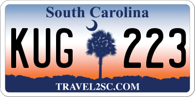 SC license plate KUG223