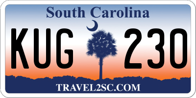 SC license plate KUG230
