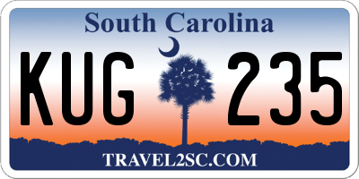 SC license plate KUG235