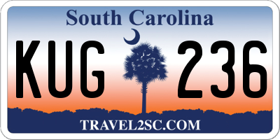 SC license plate KUG236