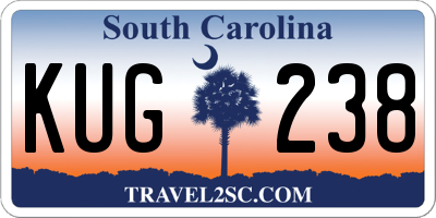 SC license plate KUG238