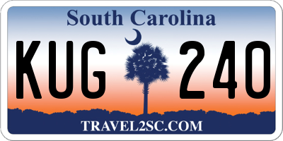 SC license plate KUG240