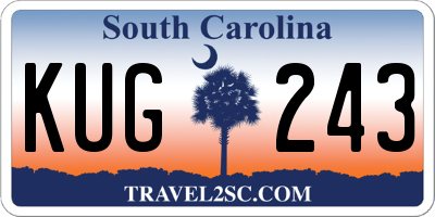 SC license plate KUG243