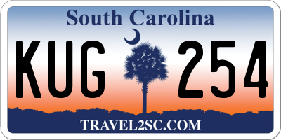 SC license plate KUG254