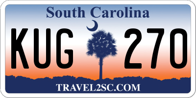 SC license plate KUG270