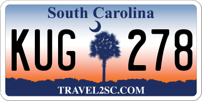 SC license plate KUG278