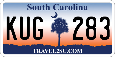 SC license plate KUG283