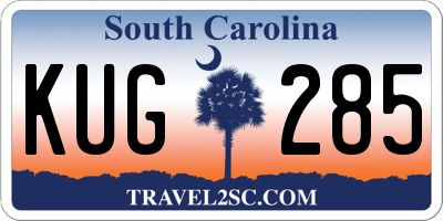 SC license plate KUG285