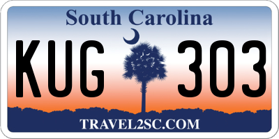 SC license plate KUG303