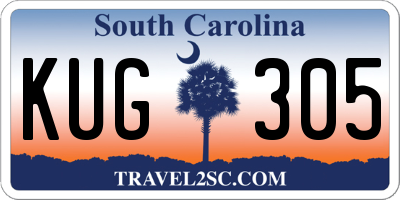 SC license plate KUG305