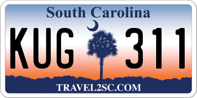 SC license plate KUG311