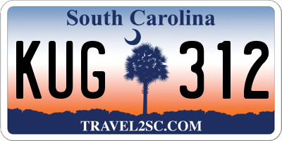 SC license plate KUG312