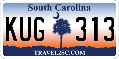 SC license plate KUG313