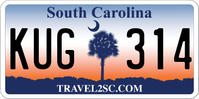 SC license plate KUG314