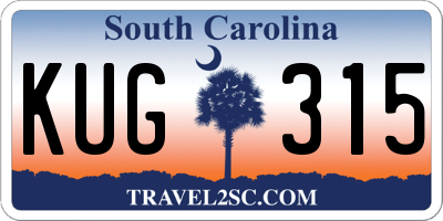 SC license plate KUG315