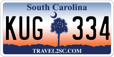 SC license plate KUG334
