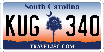 SC license plate KUG340