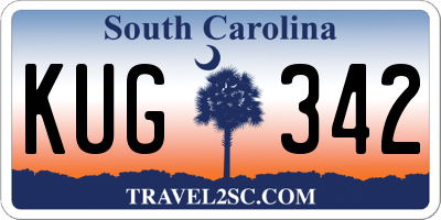 SC license plate KUG342