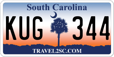 SC license plate KUG344