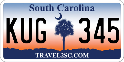 SC license plate KUG345