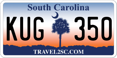 SC license plate KUG350