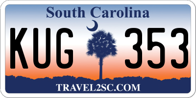 SC license plate KUG353