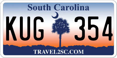 SC license plate KUG354