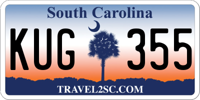 SC license plate KUG355
