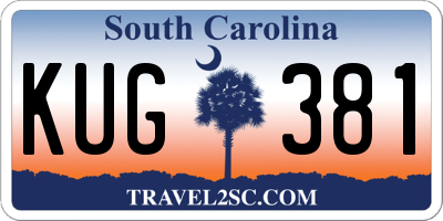 SC license plate KUG381