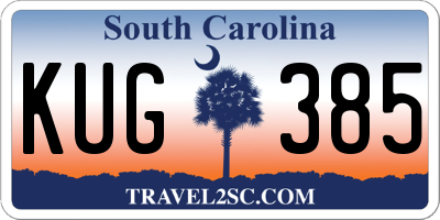 SC license plate KUG385