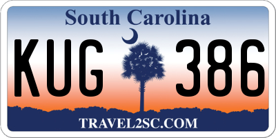 SC license plate KUG386