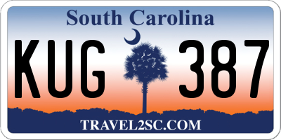 SC license plate KUG387