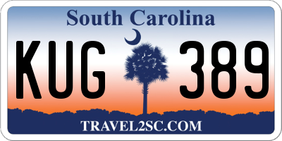 SC license plate KUG389