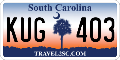 SC license plate KUG403