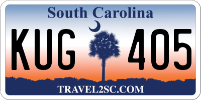 SC license plate KUG405