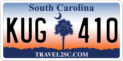 SC license plate KUG410