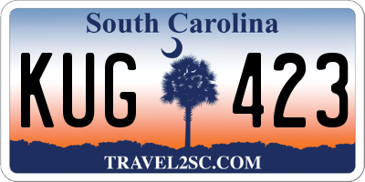 SC license plate KUG423